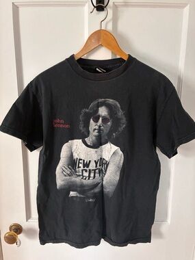 Black Graphic Men’s T-Shirt with Front Photo Print